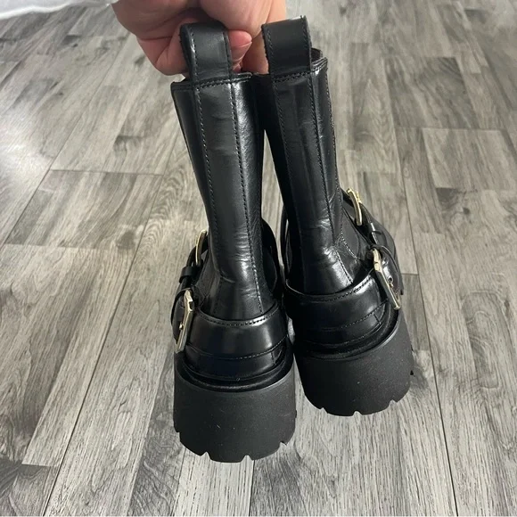 SANDRO - Women's Helen Buckled Chelsea Booties - Picture 5 of 10